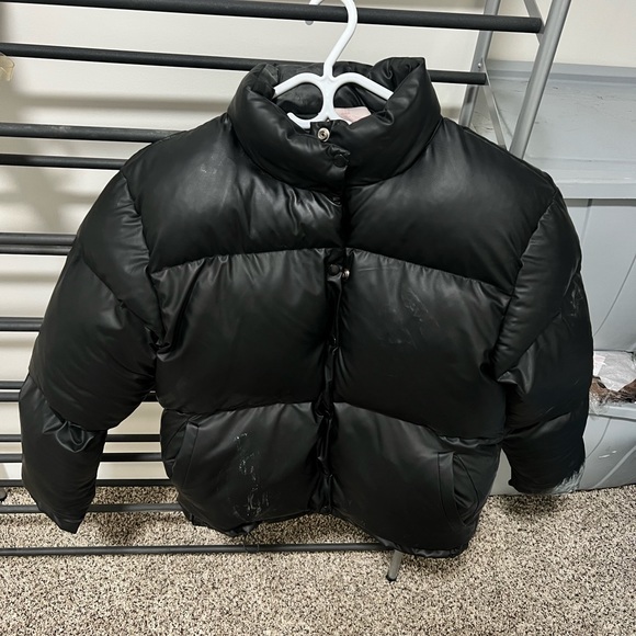 Black extra puff jacket - Picture 3 of 5